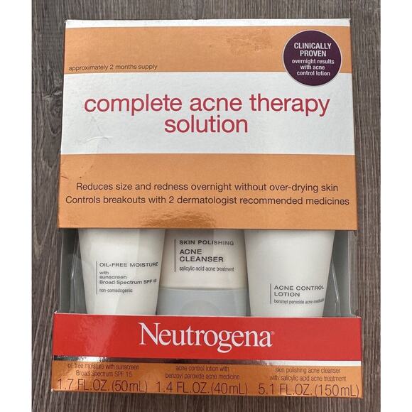 Neutrogena Advanced Solutions Complete Acne Therapy System Kit Discontinued - Picture 1 of 12